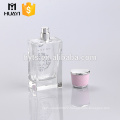 100ml hot stamping perfume glass bottle with leather caps